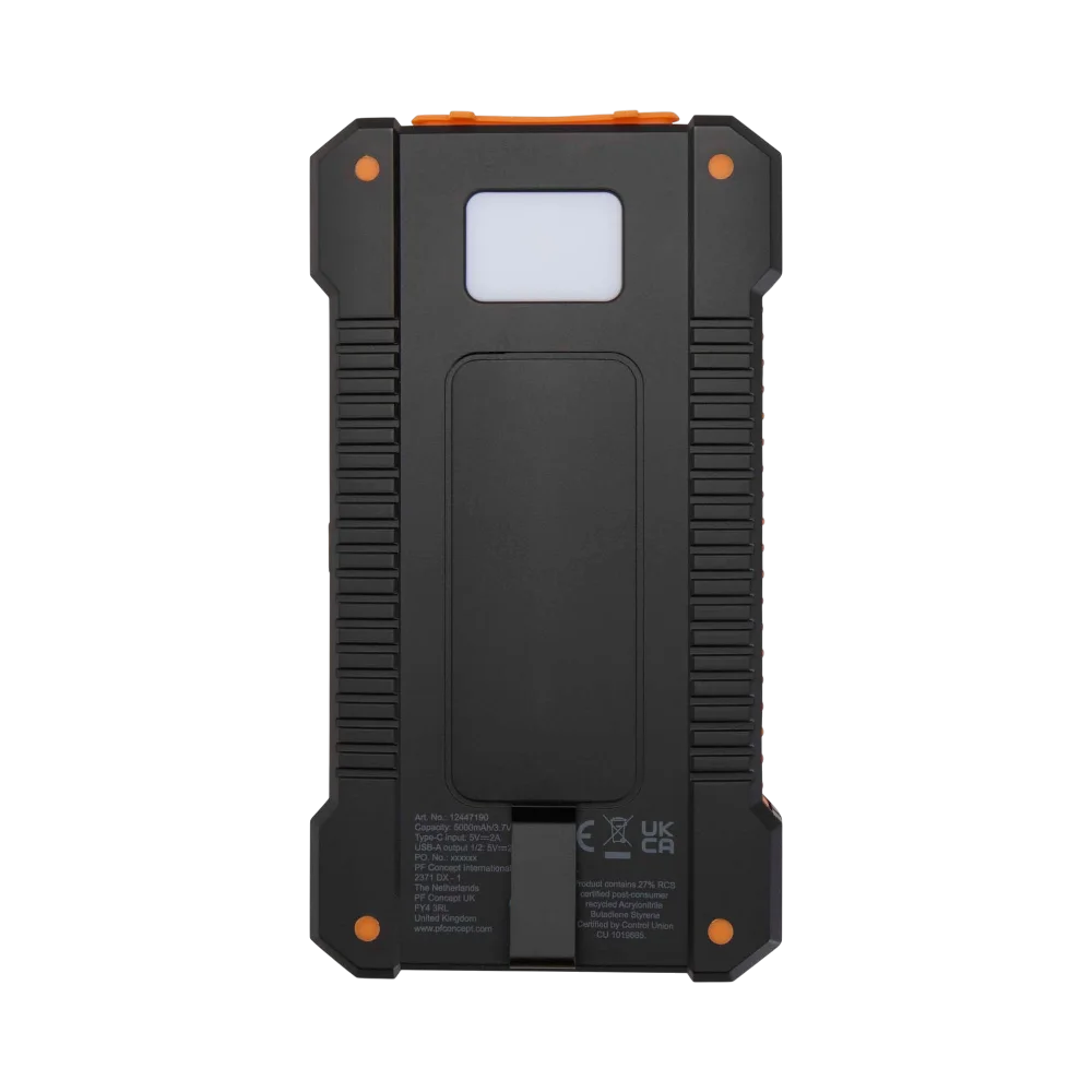 PDP - altair5000mah10wsolarpowerbankwithbuiltintorch square #00000000 background