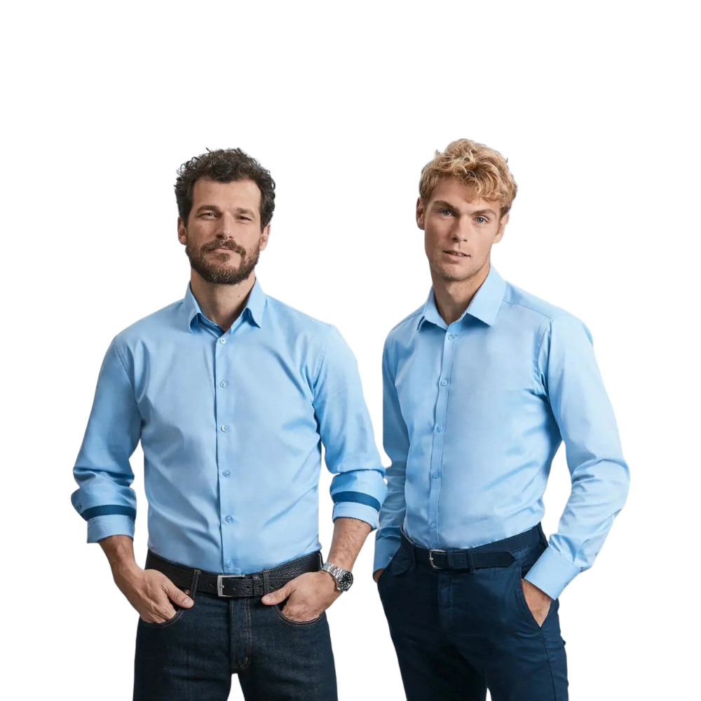 Chemise herringbone cintrée Russell