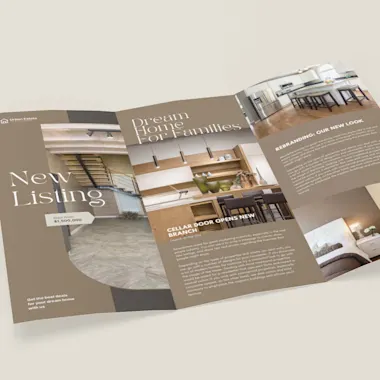 Half fold leaflets