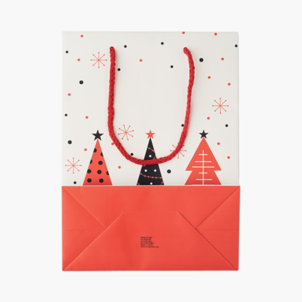 PDP - christmasmediumgiftpaperbag30recycledwithtagincluded square #F8F8F8 background