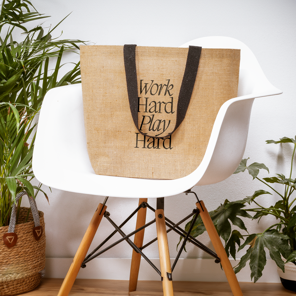 Sac shopping en jute élégance