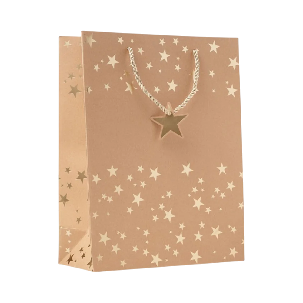 PDP - sparkleelegantgiftkraftpaperbagwithseasonalpattern square #00000000 background