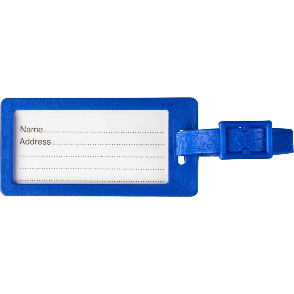 ICON - recycledplasticluggagetag blue