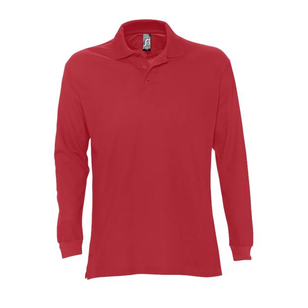 Sols Basic Long Sleeve Polo ICON red