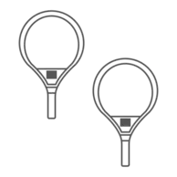 45 x 35 mm - On each racket