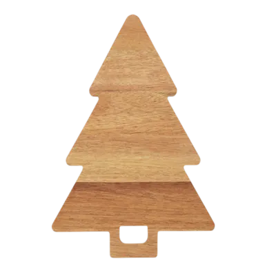 Tagliere Natalizio in Acacia a Forma di Albero