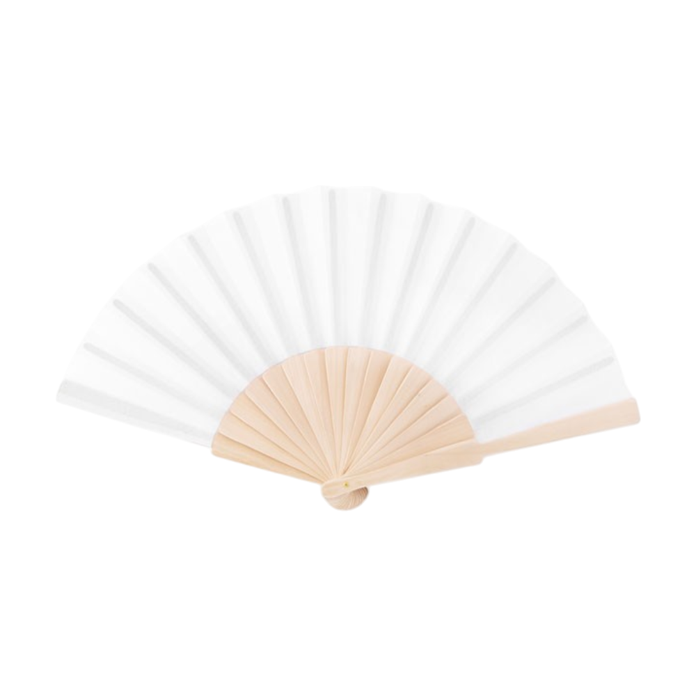 ICON - woodmanualhandfan white