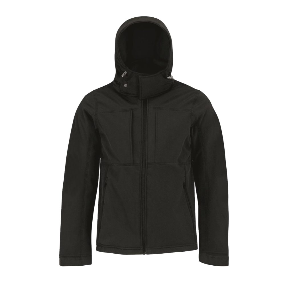 B&C Hooded Softshell jacket icon black