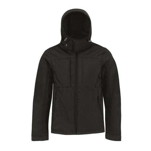 B&C Hooded Softshell jacket icon black