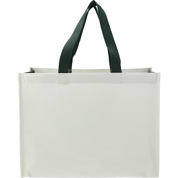 COLOR ICON - rpetlaminatedmatteshoppertote - Natural Hunter Green