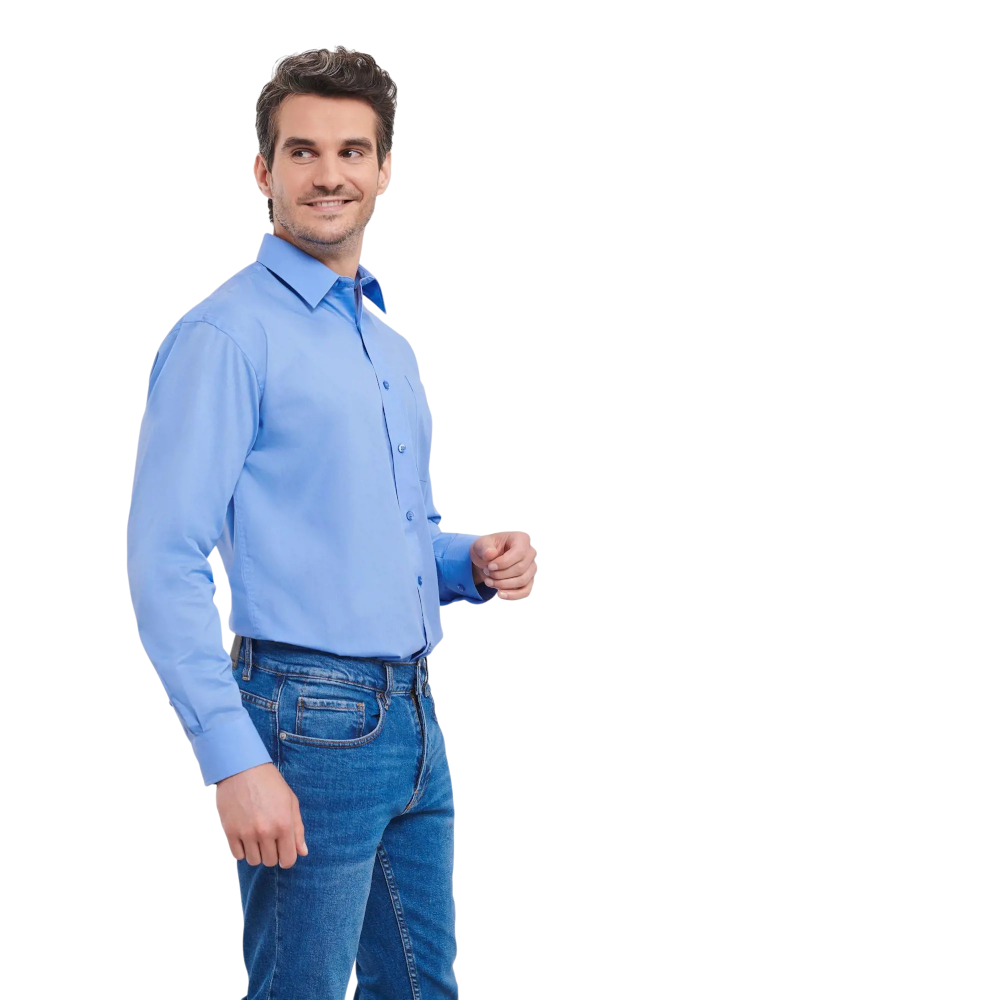 PDP - russellmenlslclaspolycotpoplinshirt square #00000000 background