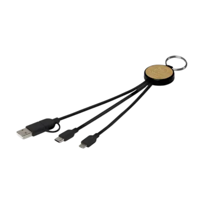 Tecta 6-in-1 Recycled Plastic Bamboo Charging Cable