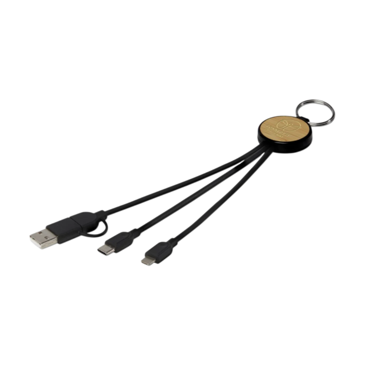 Tecta 6-in-1 Recycled Plastic Bamboo Charging Cable main image