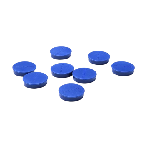 Set de 8 imanes azules ⌀2 cm
