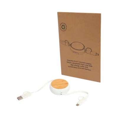 Chechia 5-in-1 Recycled Plastic Retractable Cable