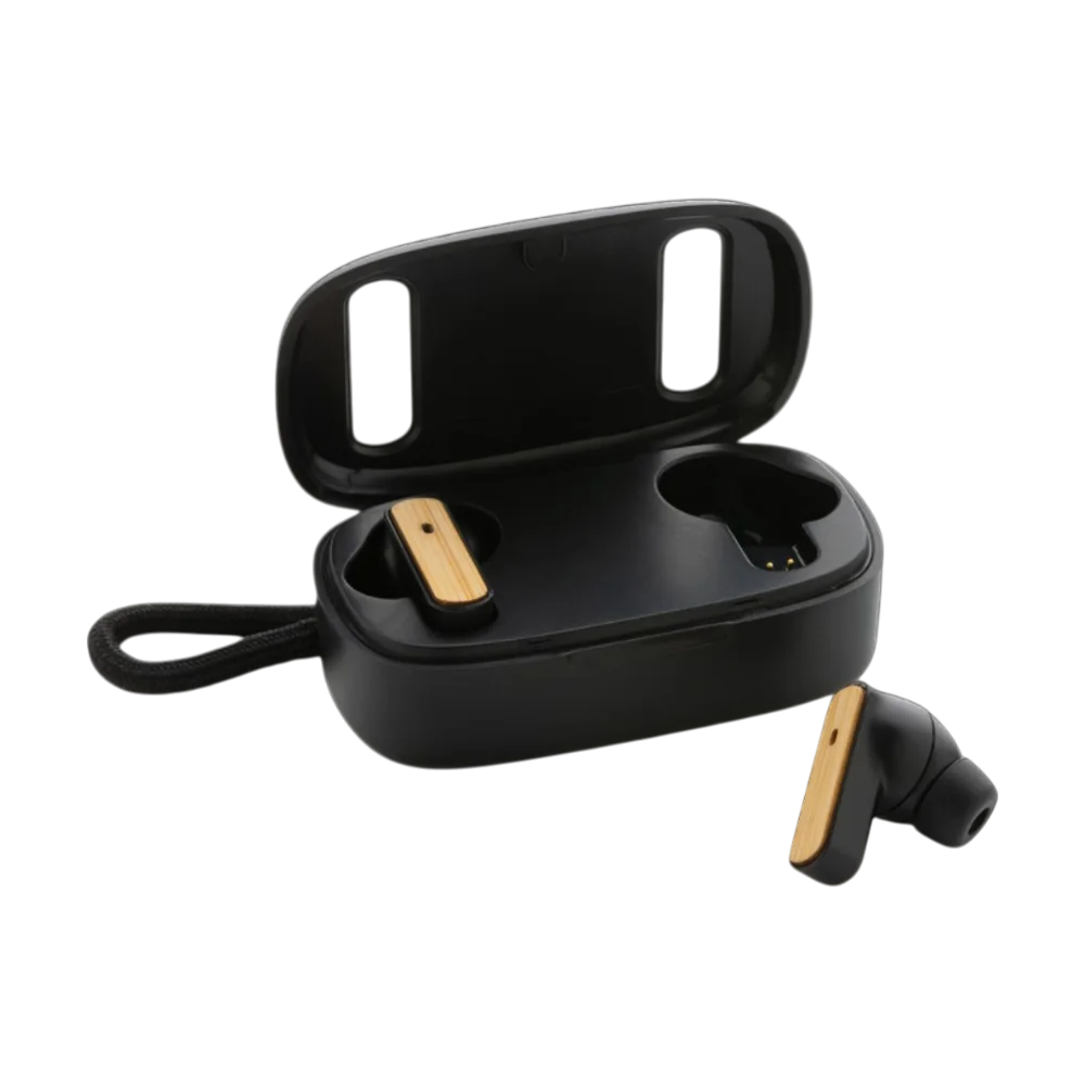 ICON - rcsrecycledplasticbambootwsearbuds black