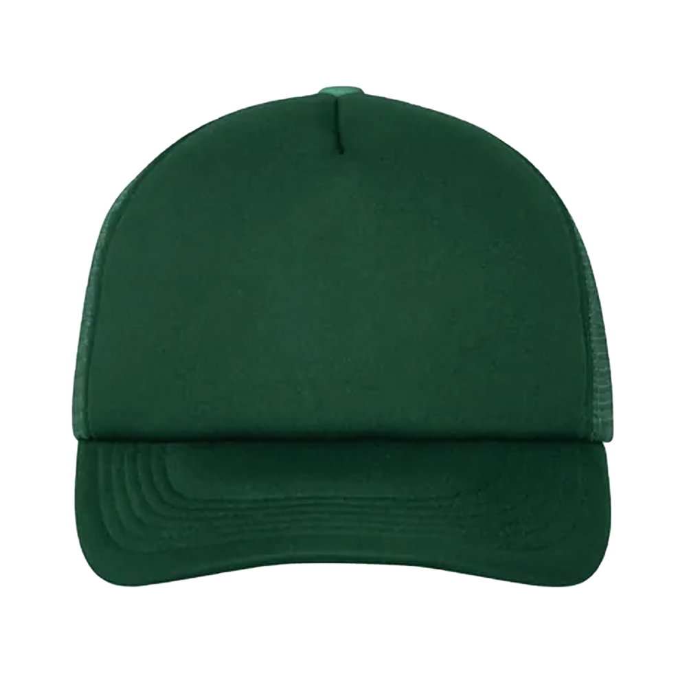 56. 5panelpolyestermeshcap Dark green