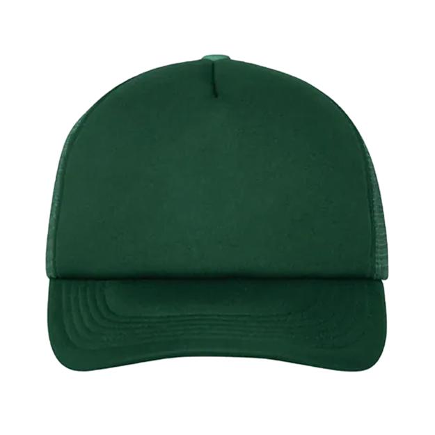 56. 5panelpolyestermeshcap Dark green