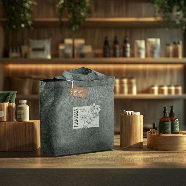 recycled5ozcottontwillgrocerytote setting1