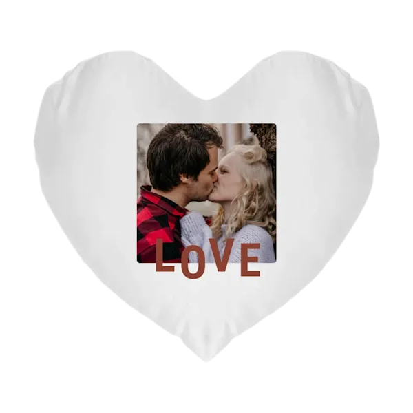 Photo pillow heart