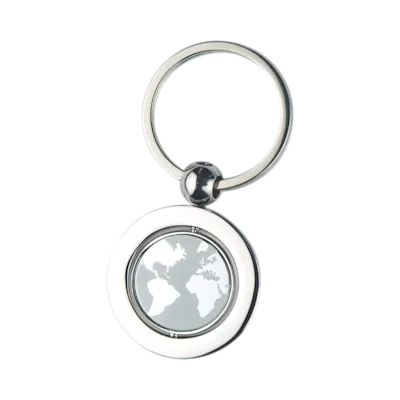 Globe Metal Key Ring