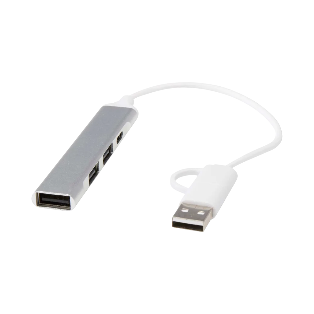 PDP - alkaid4portrecycledaluminiumusbaandtypechubwithdualinput square #00000000 background