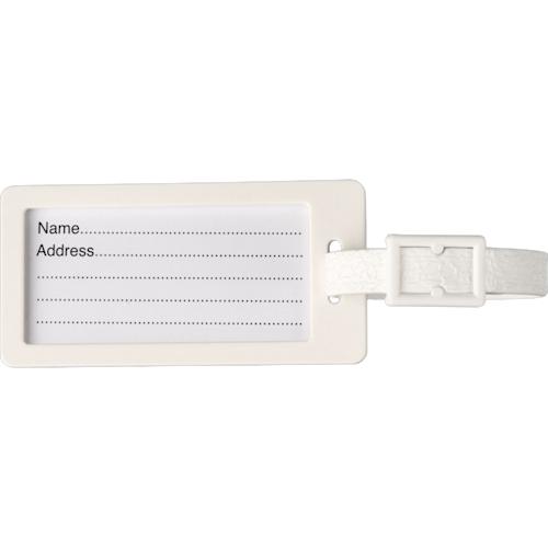 ICON - recycledplasticluggagetag white