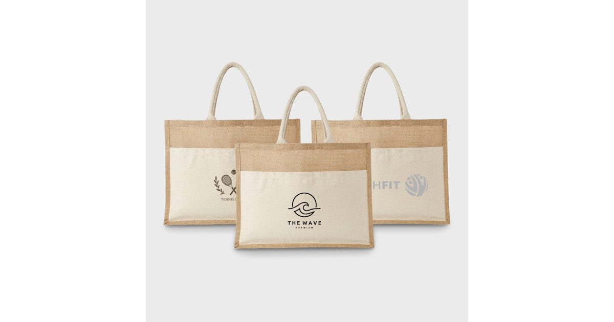 Cotton Pocket Jute Tote Bag and Helloprint