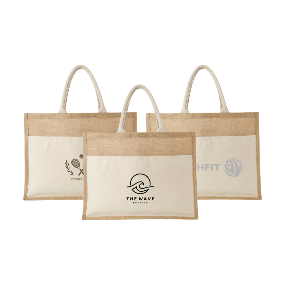 Mumbay cotton pocket jute tote bag 18L PDP