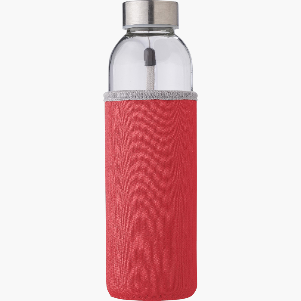 PDP - glassbottle500mlwithneoprenesleevenika square #F8F8F8 background