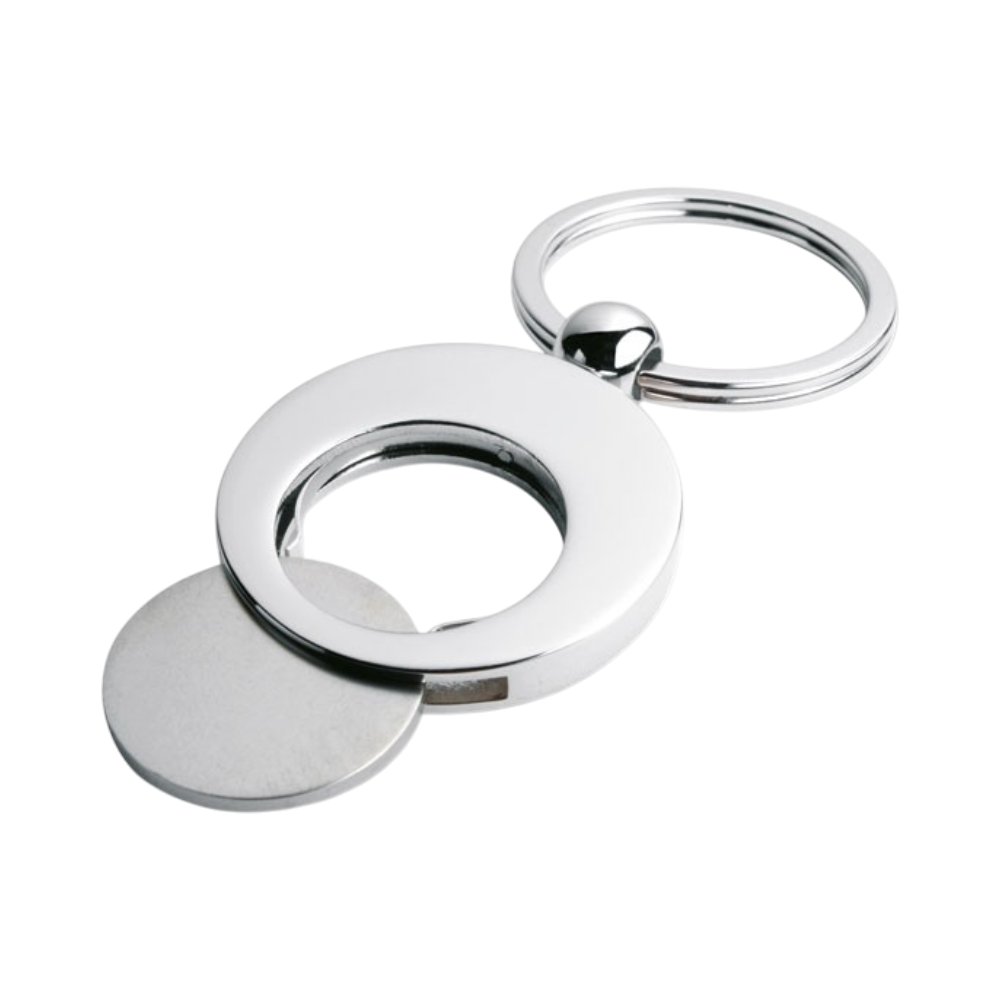 Metal Key Ring with Token | HelloPrint