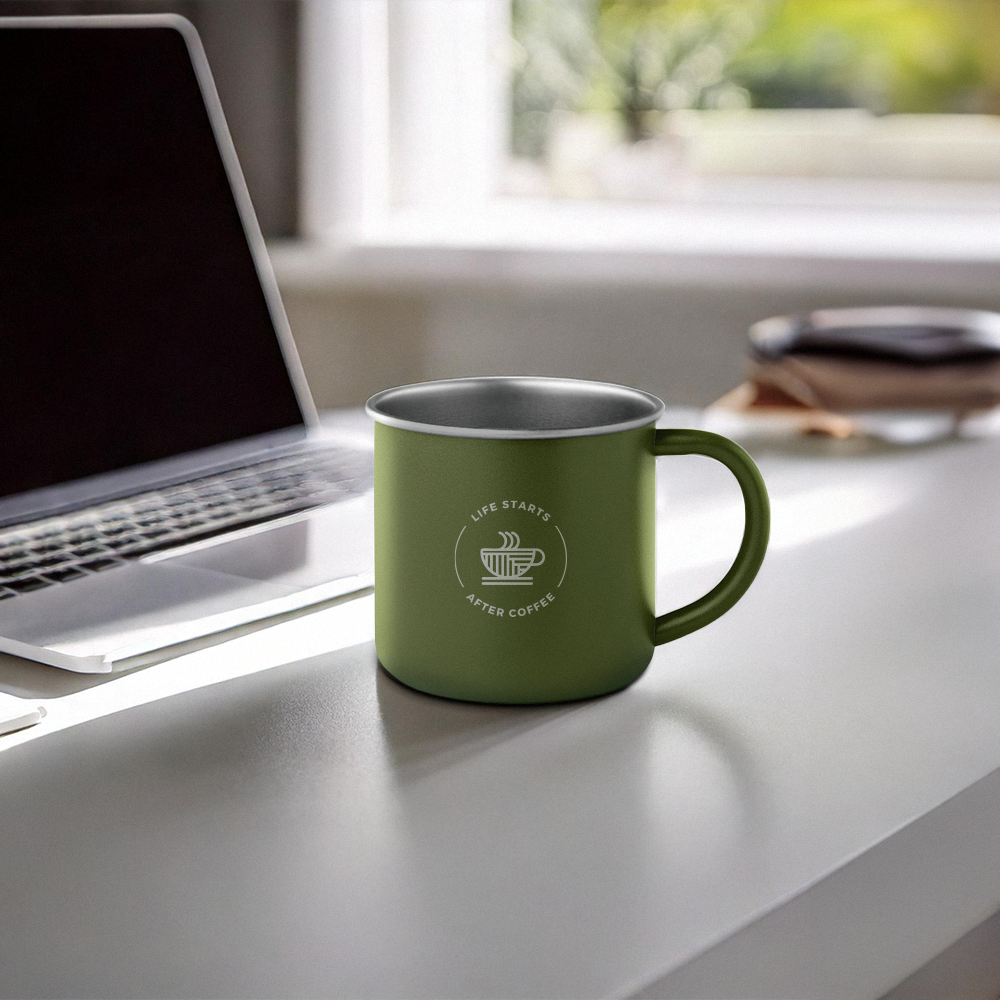 cariburecycledstainlesssteelmug setting2