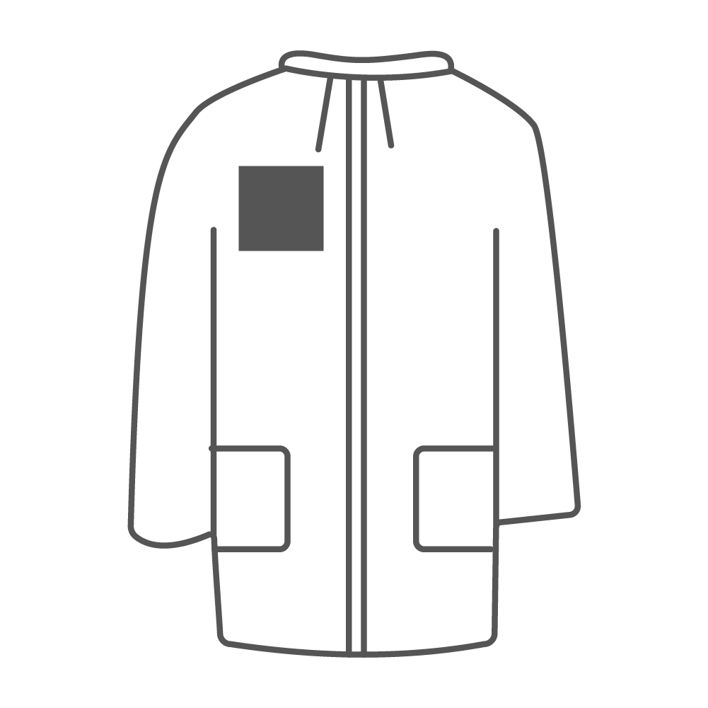 120 x 120 mm - Borst rechts