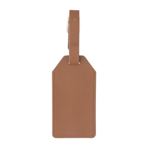 veganpineappleleatherluggagetag brown