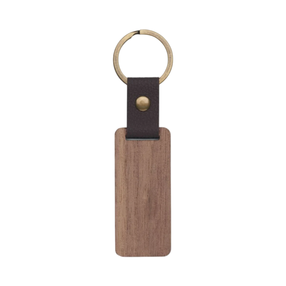 Walnut and PU Key Ring main image