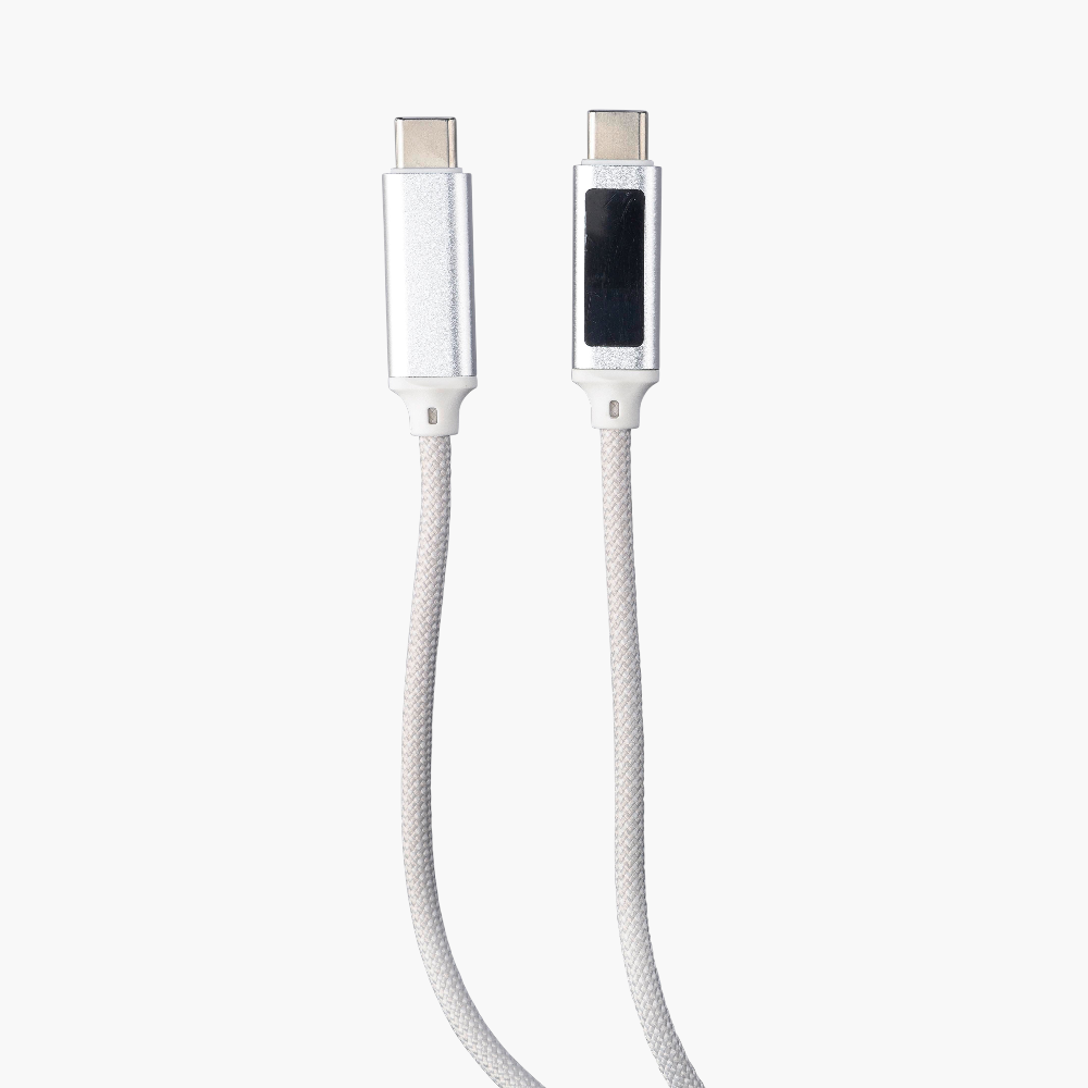 PDP - nylonfabricchargingcable65wclaudia square #F8F8F8 background