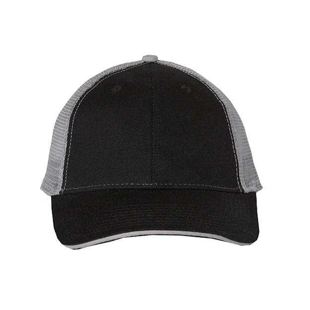COLOR ICON - valucap6panelcap - Charcoal Neon Pink