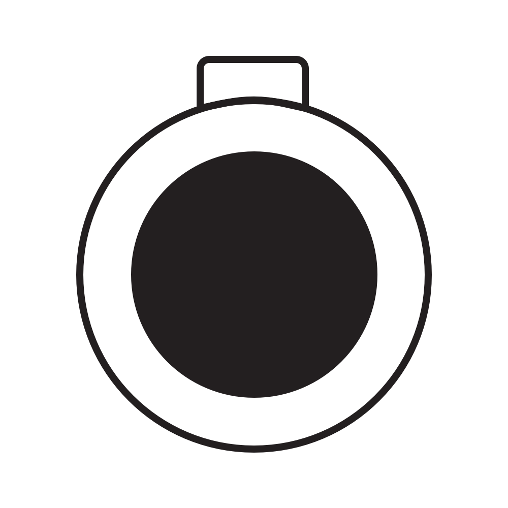 ⌀45 mm - Op het deksel