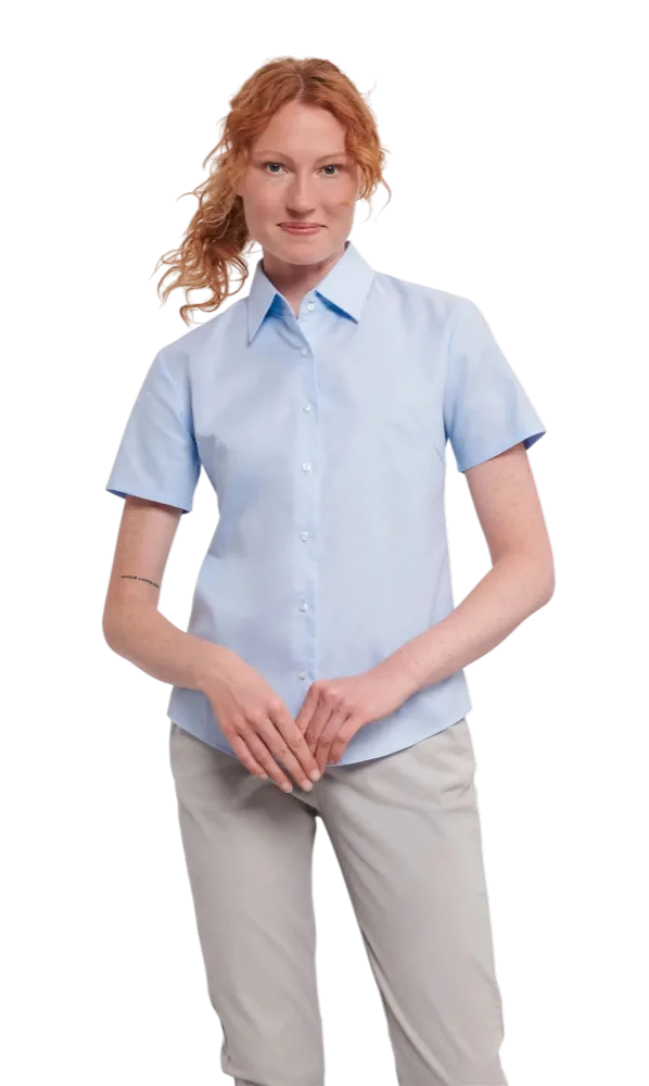 PDP - russellladiesshortsleeveclasoxfordshirt square