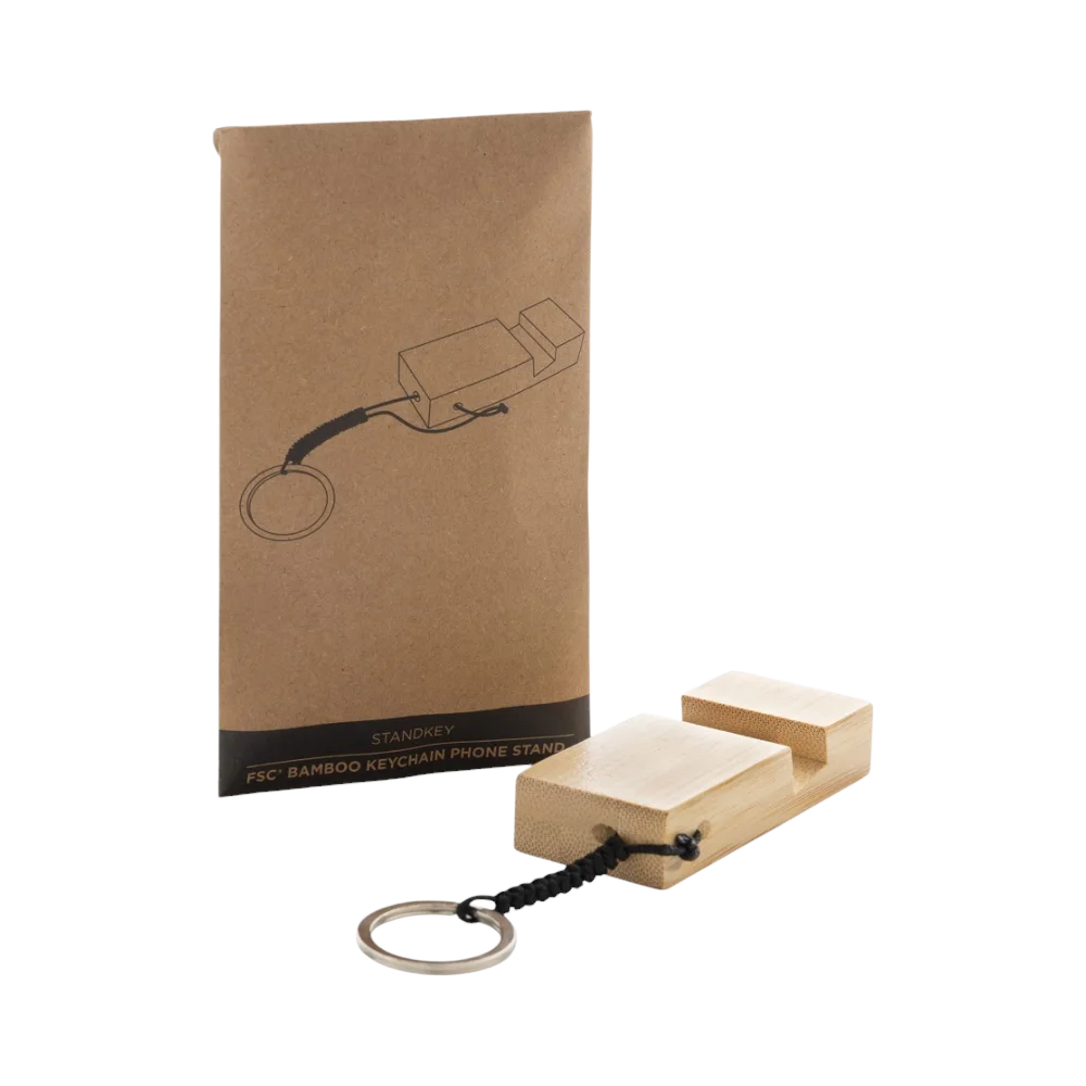 PDP - standkeybambookeychainphonestand square