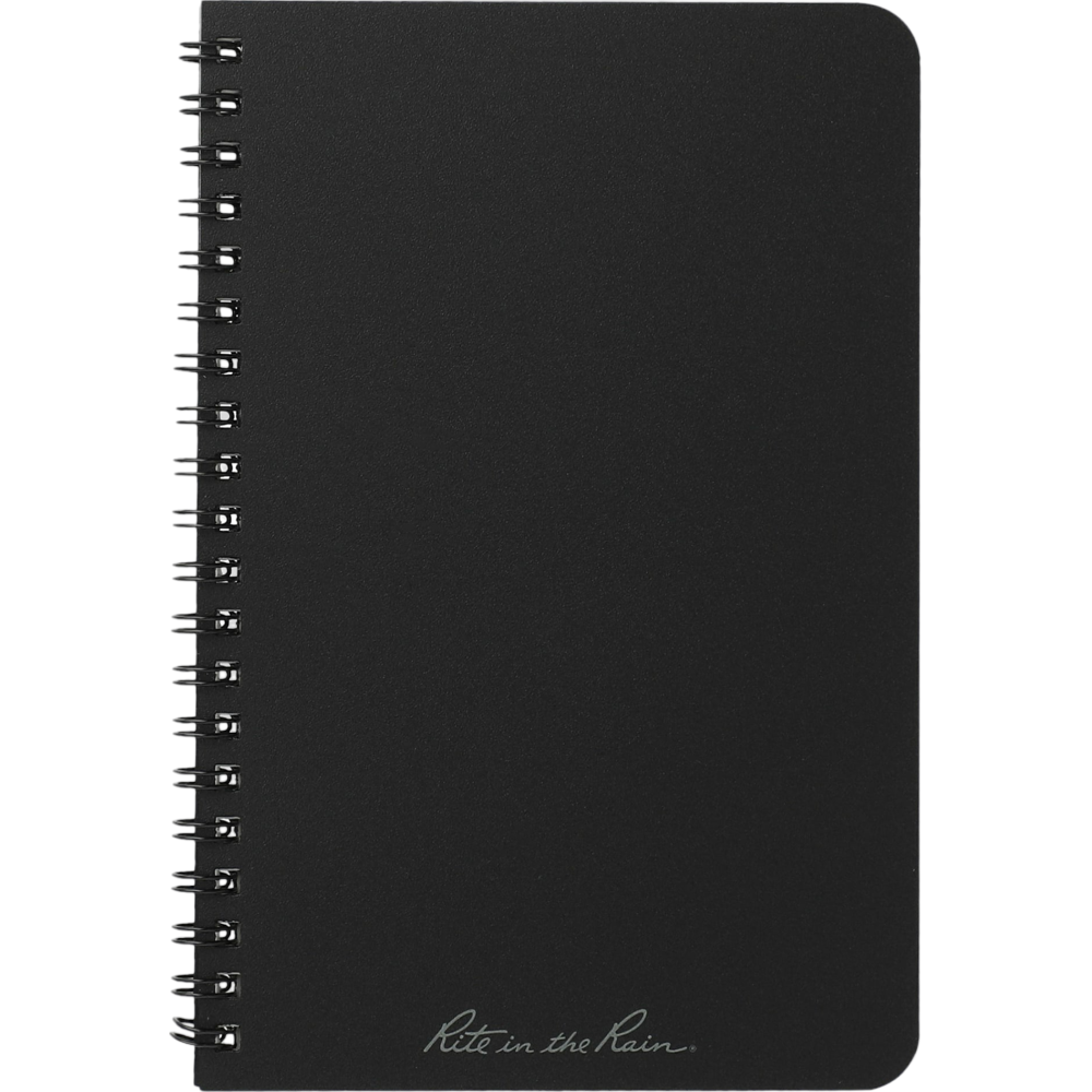 ICON - riteintherainsidespiralnotebook46x7 black