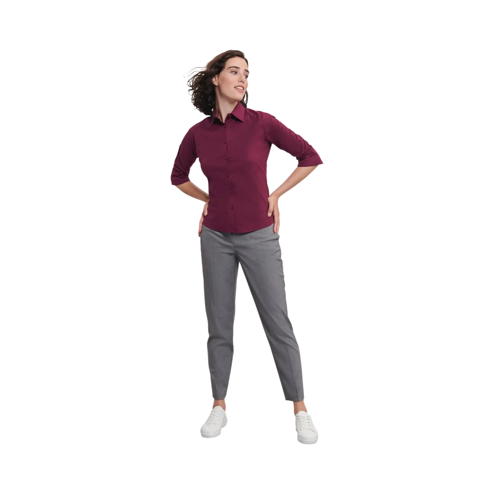 russellladiesslfittedstretchshirt - picca