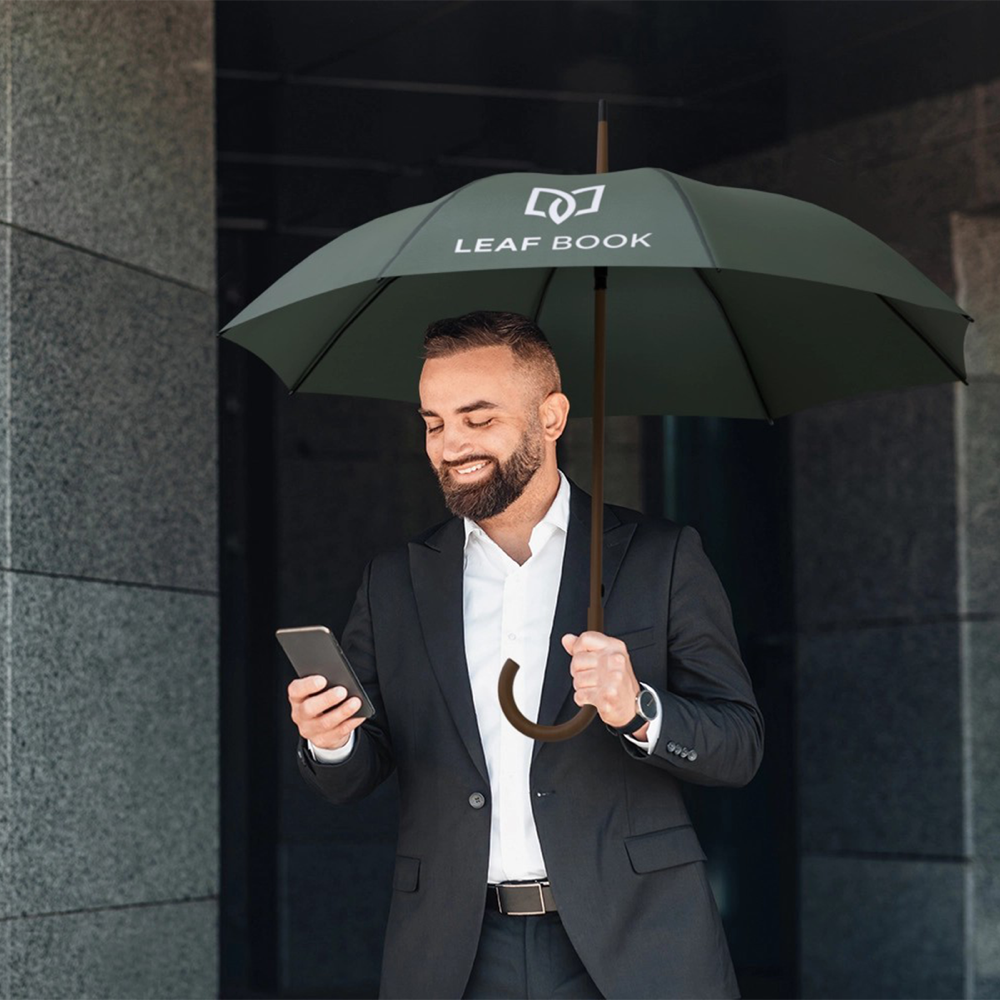Kyle 23- auto open umbrella wooden shaft and handle PDP Copy 2
