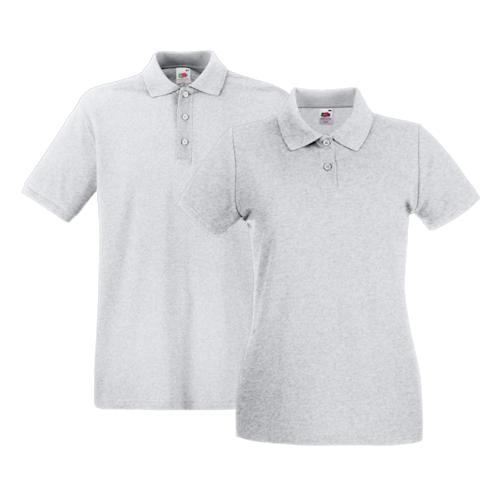 Fruit of the loom Premium Polo 170g ICON heather grey