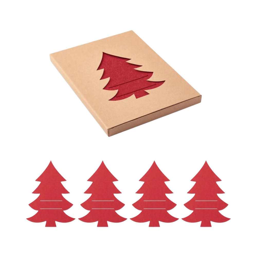 PDP - treesguardsetof4rpetfeltcutleryholdersinchristmastreeshape square #00000000 background
