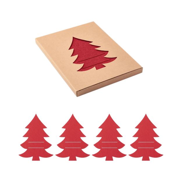 PDP - treesguardsetof4rpetfeltcutleryholdersinchristmastreeshape square #00000000 background
