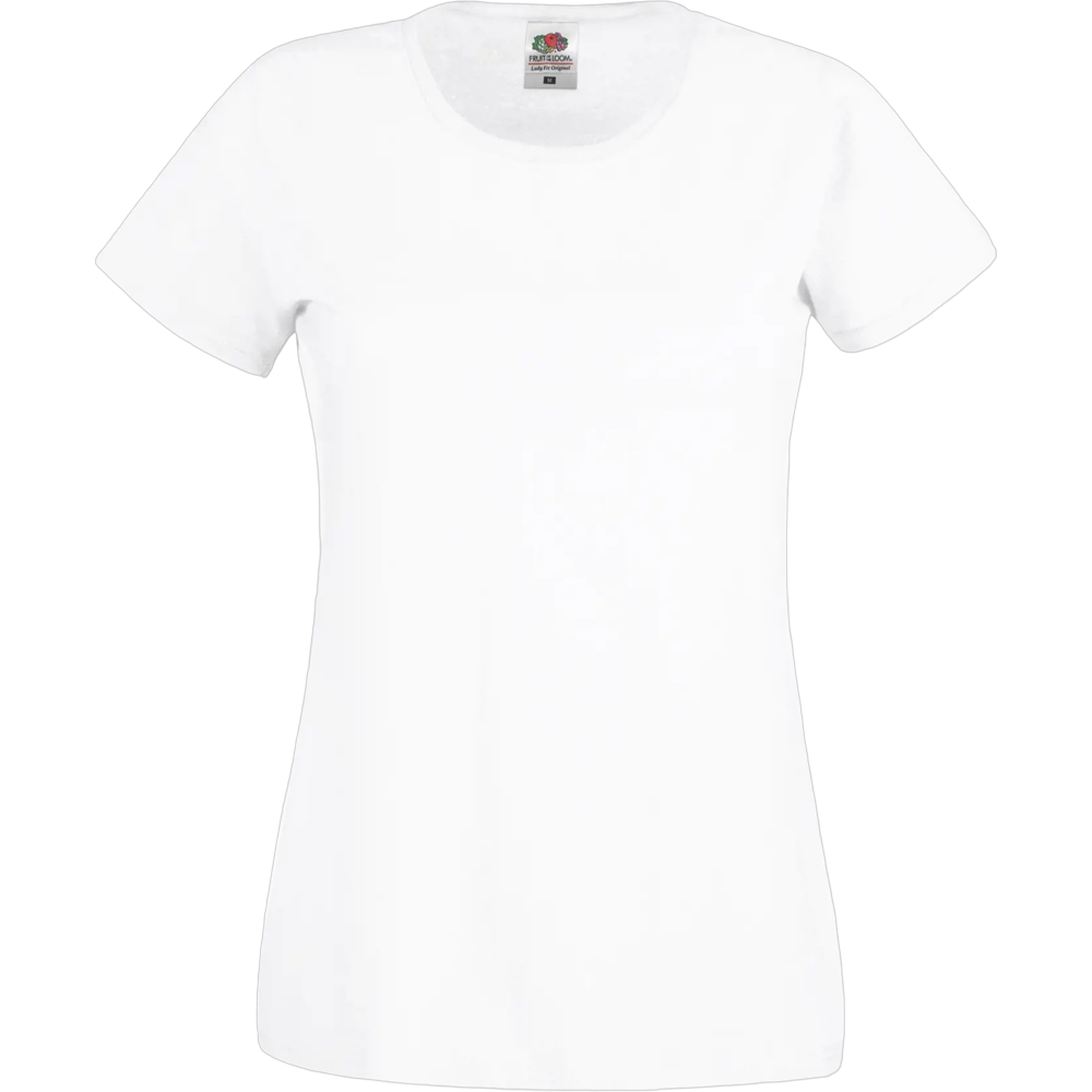 ICON - fruitoftheloomladyfitoriginalt white