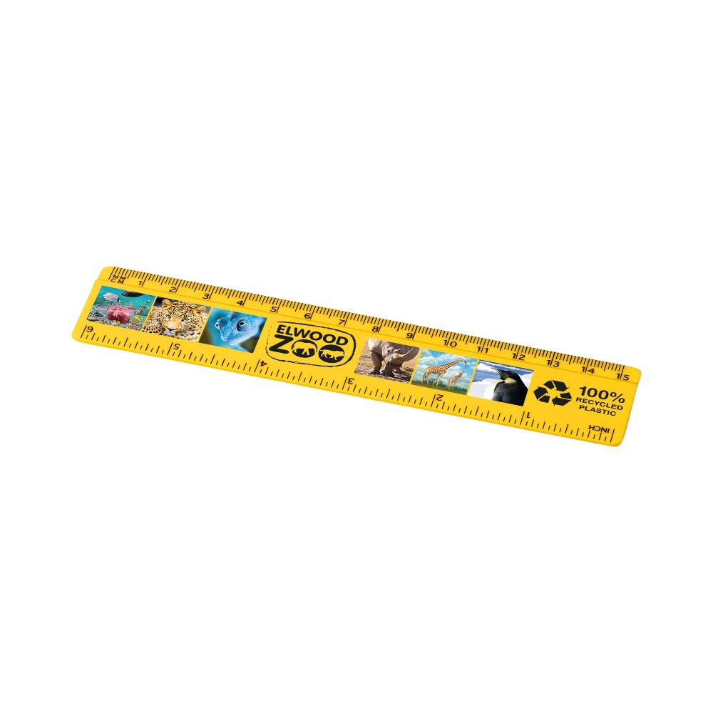 Refari Recycled Plastic Ruler 15 cm | HelloPrint