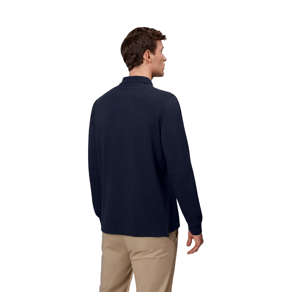 Long Sleeved Polo Shirt Stretch - back