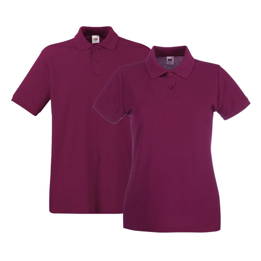 Fruit of the loom Premium Polo 170g ICON burgundy